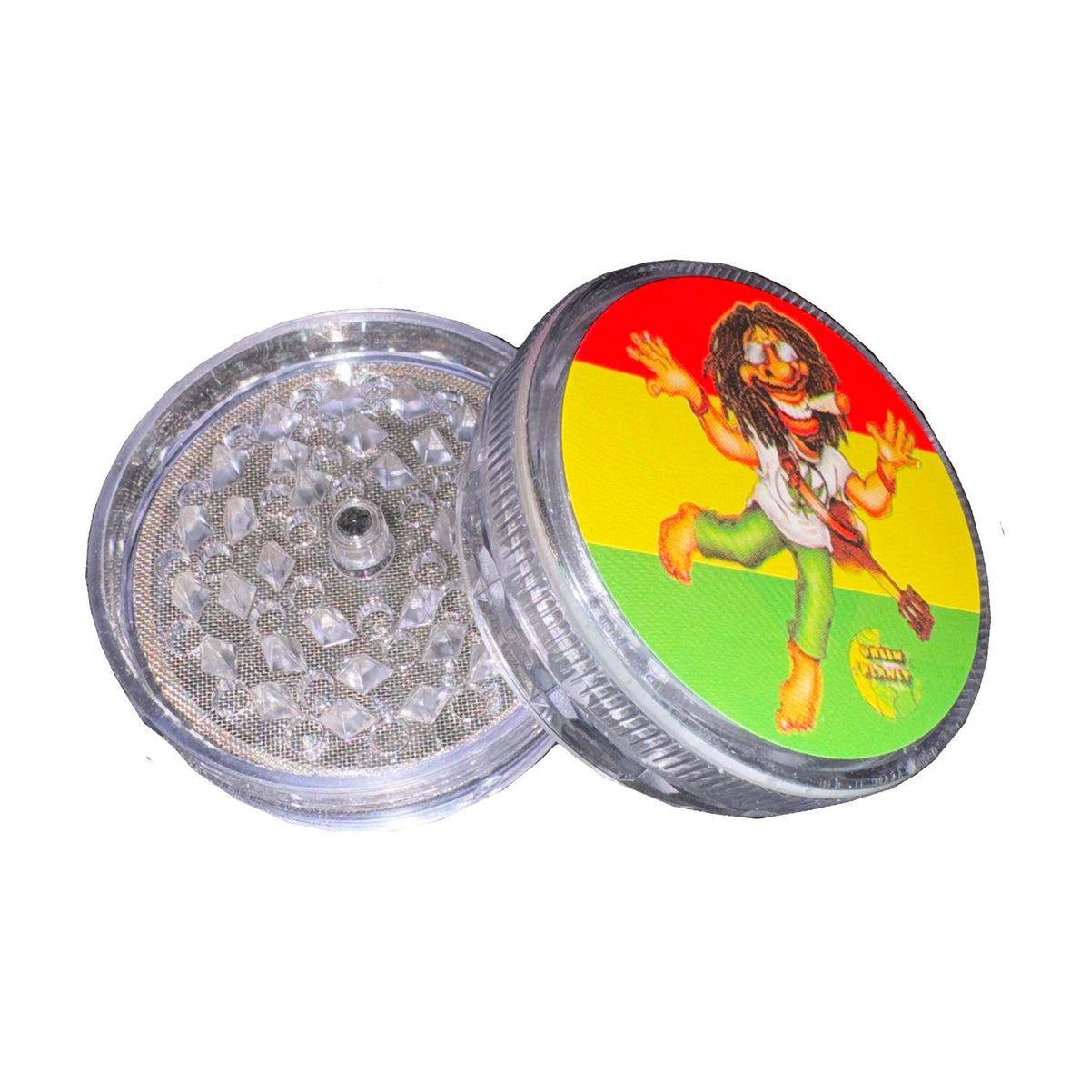 Plastic Grinder Rasta Design 3 Piece | Smoke Lord